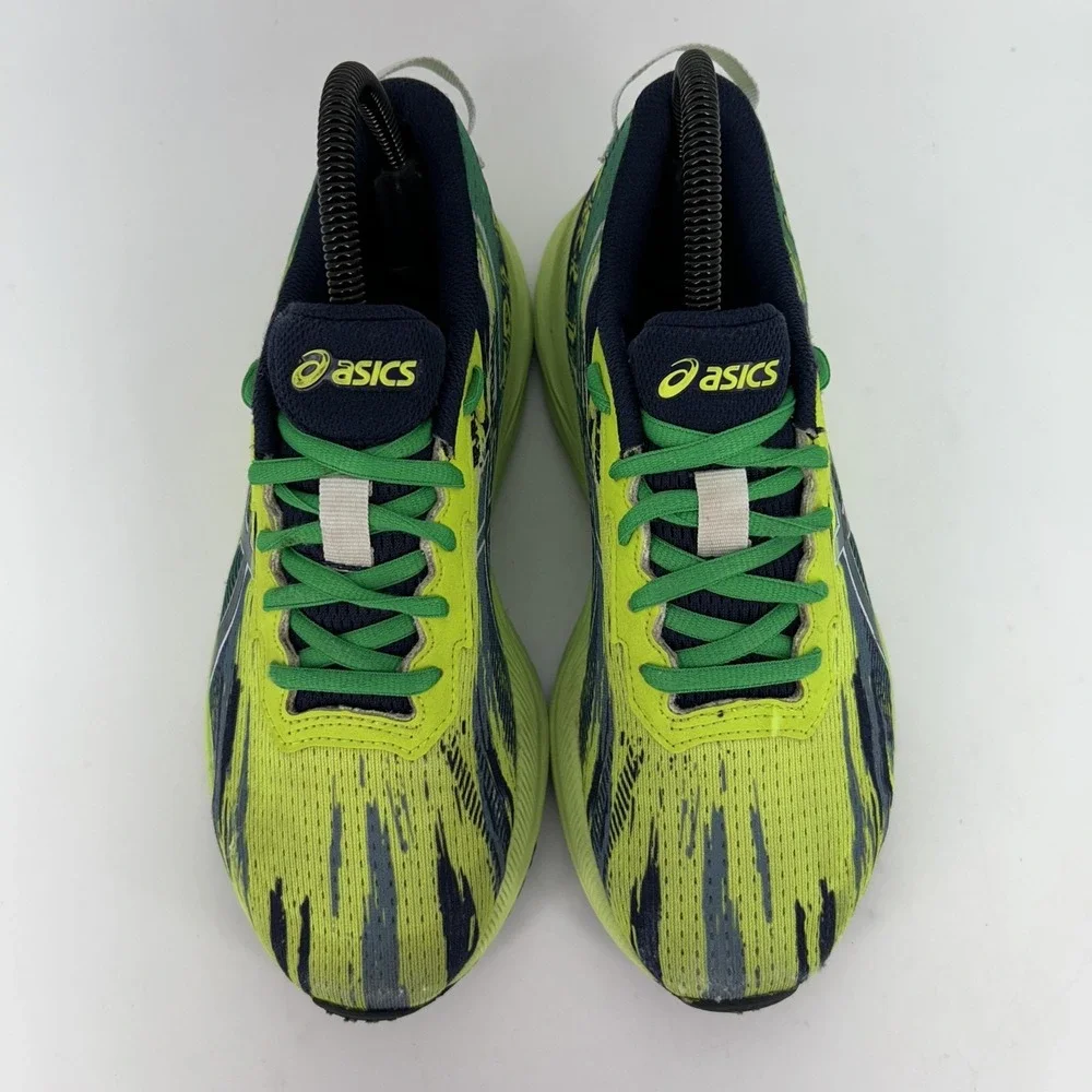 ASICS Noosa Tri 14 Shoes Size 5.5 Hazard Green Colorblock Running Sneakers Teens - Picture 2 of 14
